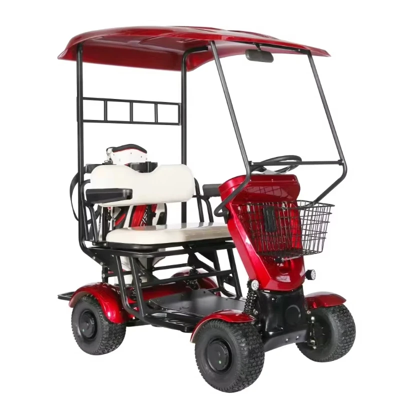 In Stock 4WD Electric Golf Cart 60V/30A Lithium Battery Mini Car 4*4 Buggy Go Kart Accept Sample