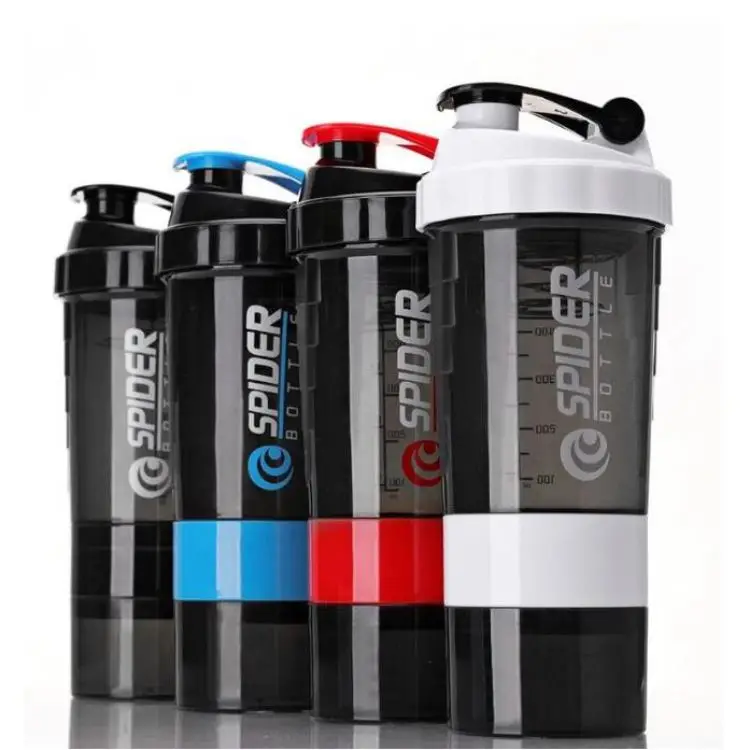 wholesale gym Plastic Drinking Cups for Travel Shaker Cups bottles With Mixer Ball Sports BPA free protein joy shake