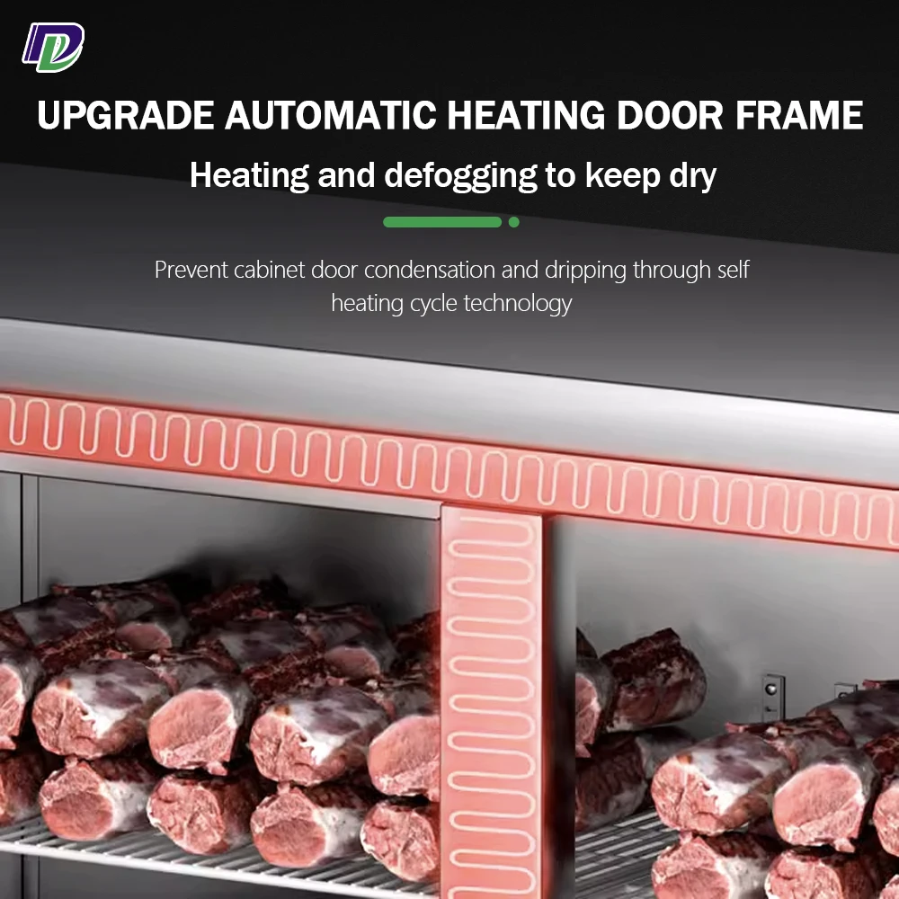 Stainless Steel Freezer Air Cooling Commercial Worktable Chiller Freezer Refrigerator Under Counter Fridge