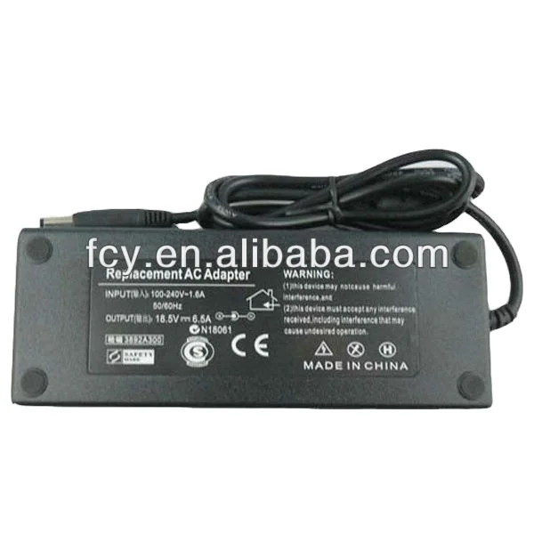 
120w Laptop Power Adapter Charger 18.5V 6.5A Adapter for HP AC 90V-240V 50-60hz DC Plug in 7.4*5.0 Mm PC Fireproof Material 