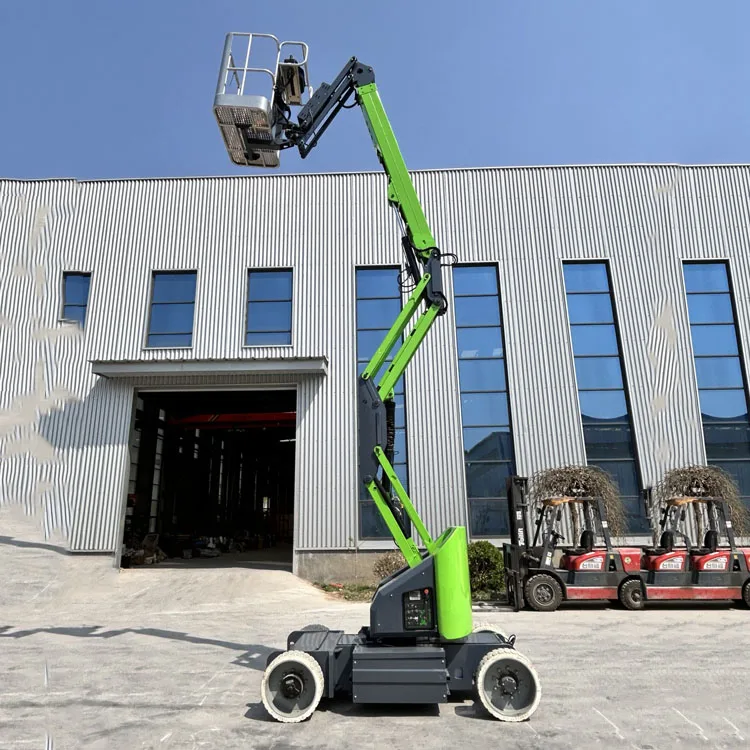electric self propelled vertical mast boom lift mobile compact lift with single mast and EPA