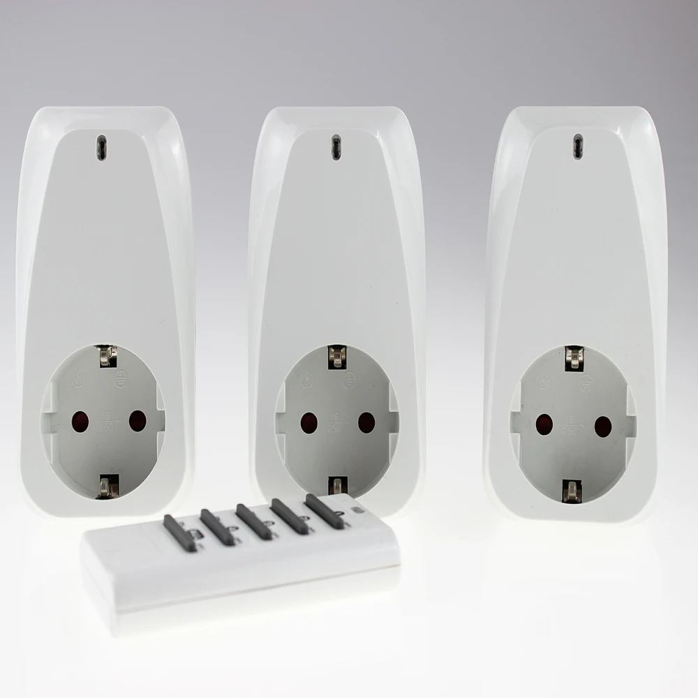 Smart Home RF 433mHz Radio Controlled Remote Control Wall Smart Plug Socket