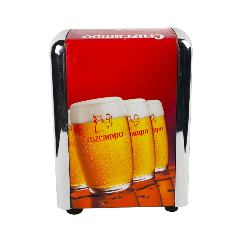 napkin box restaurant metal tissue box Holder tinplate material logo brand support customization