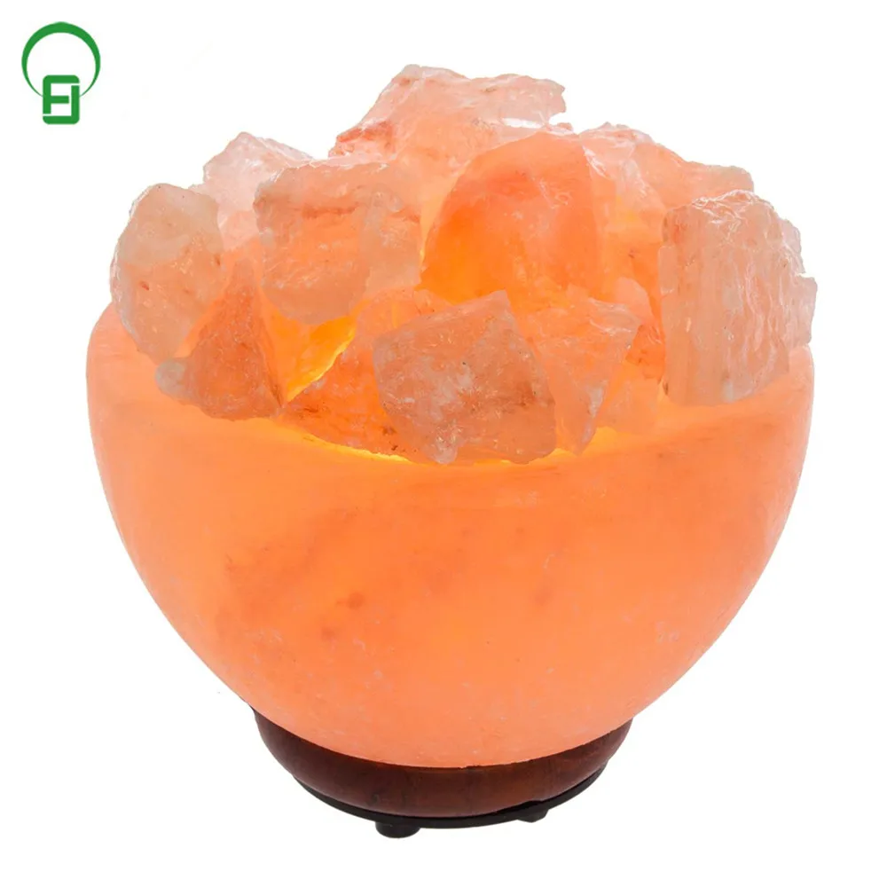 pink crafted cube square himalaya rock salt lamp