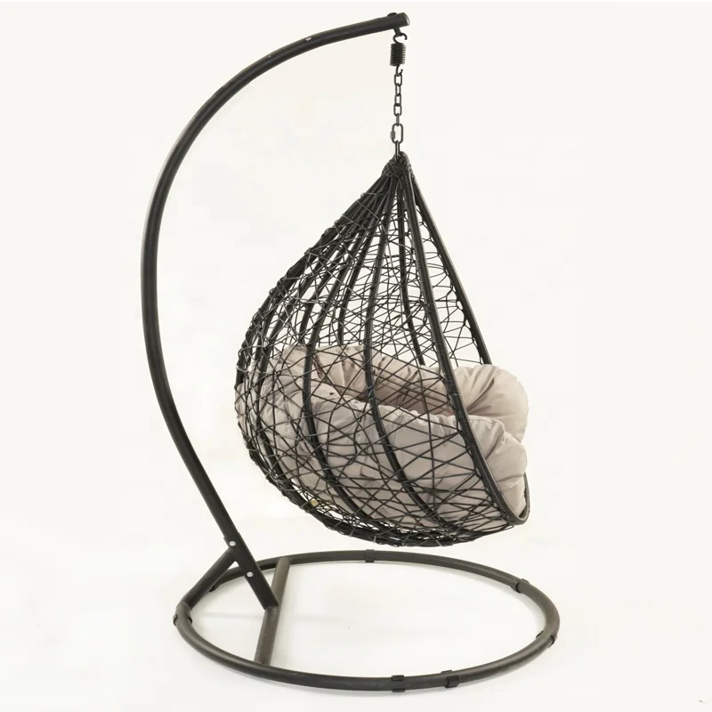 Waterproof Cushion Steel Frame Egg Shape Hammocks Basket Hanging Bird Nest Chair