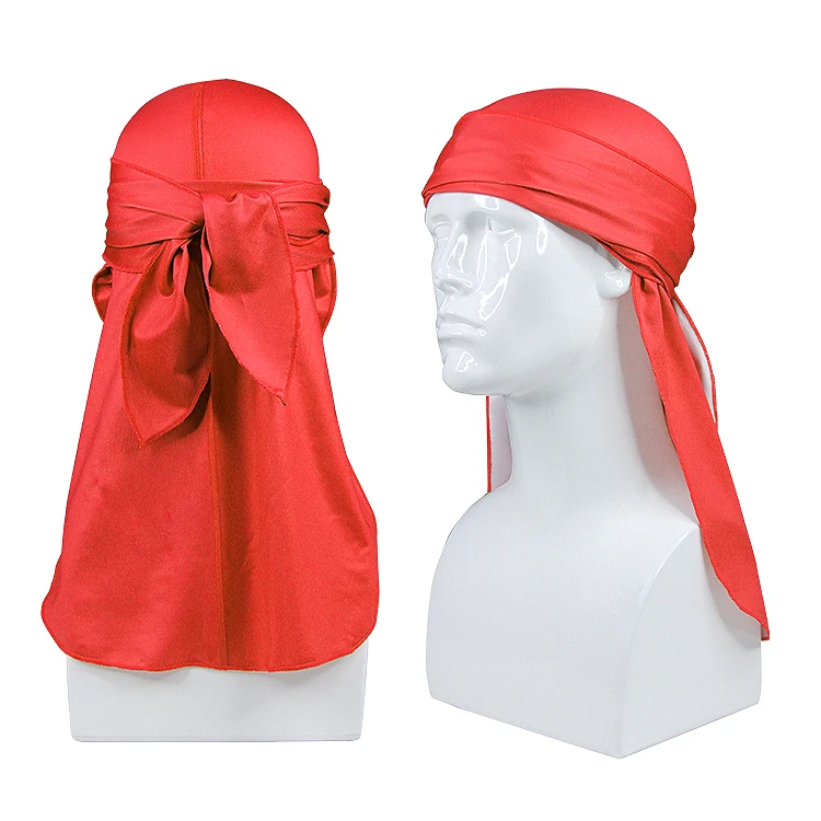 Custom Samples Free Manufacturers Silk Durag 360 Wave Cap Durag Velvet Bandanas Custom Durag