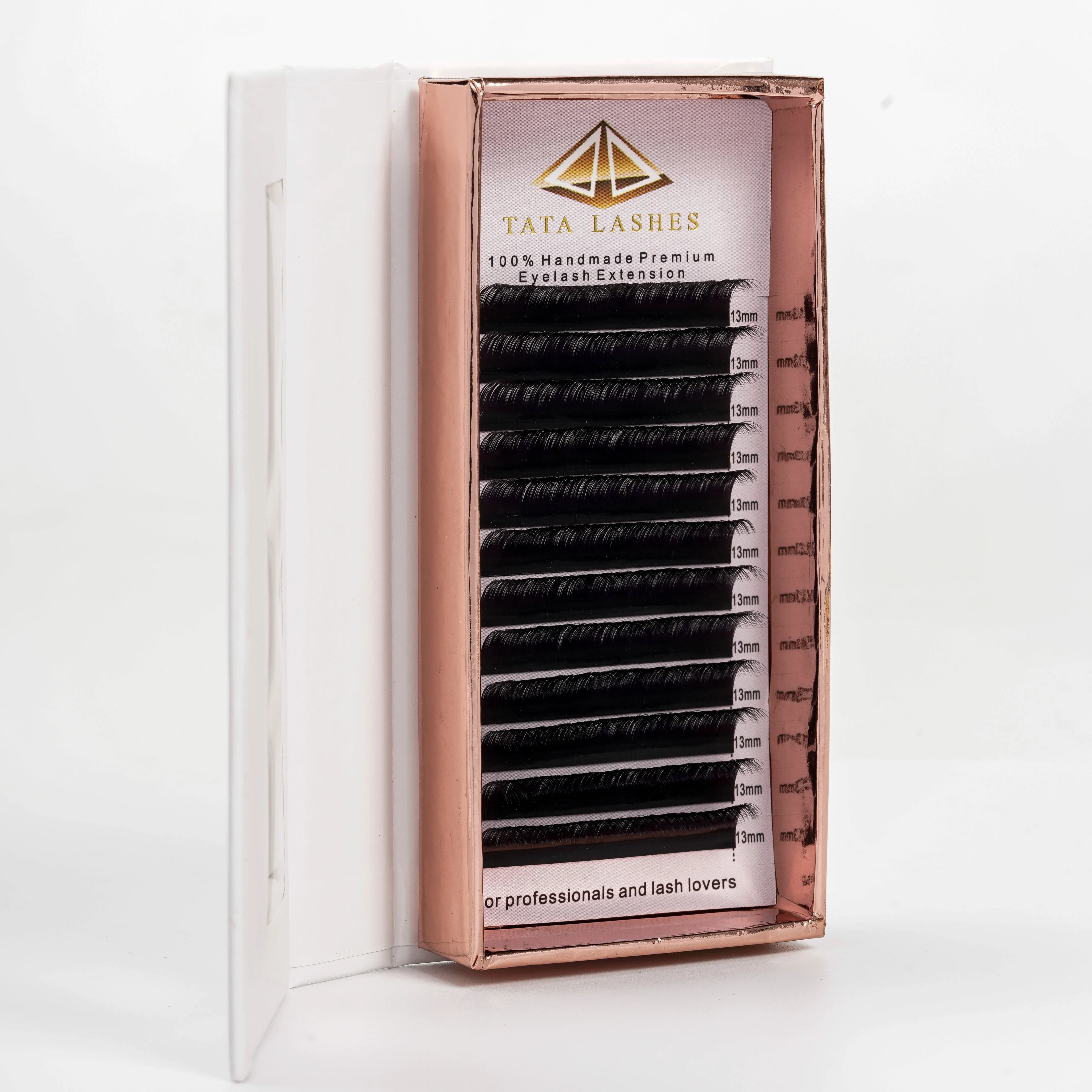 Big stock 12 rows Silk Individual Eyelash Extension Supplier Lashes Extension Private Label for Professional