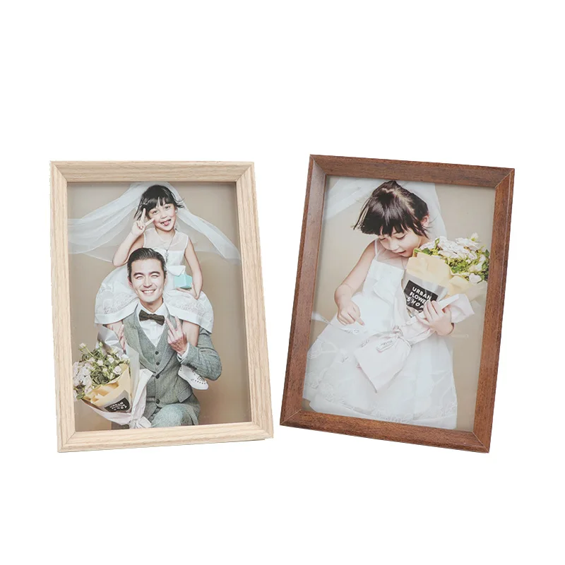 European retro wooden photo frame 5 6 7 8 10 inch wedding dress children baby