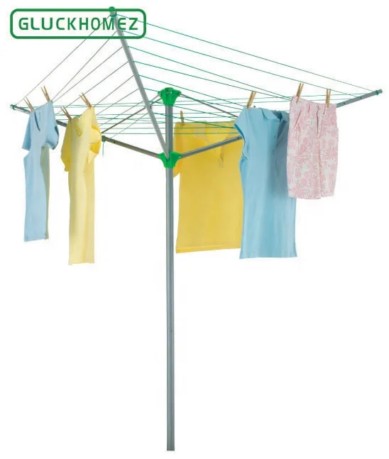 3 arms 26m outdoor laundry folding rotary cloth airer washing line clothes airer drying rack