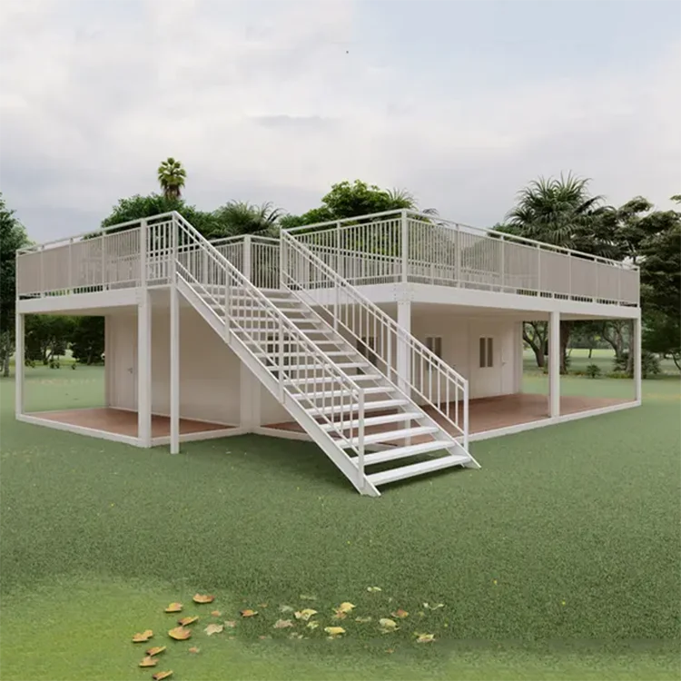 DXH wholesale custom cheap ready prefabricated flat pack houses container prefab home villa with full bathrooms for germany