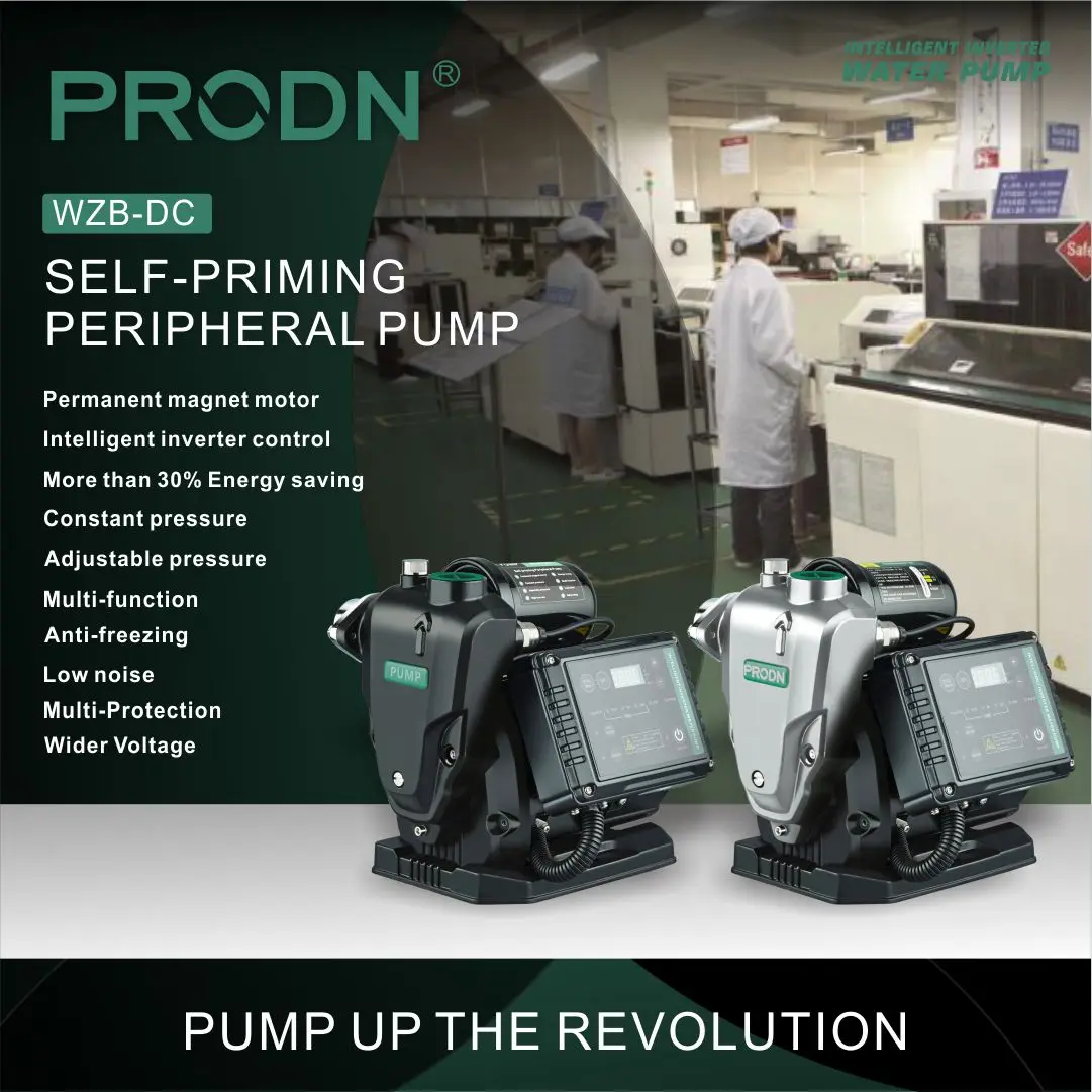 WZB booster pump with Intelligent Inverter controller and VFD motor 900w