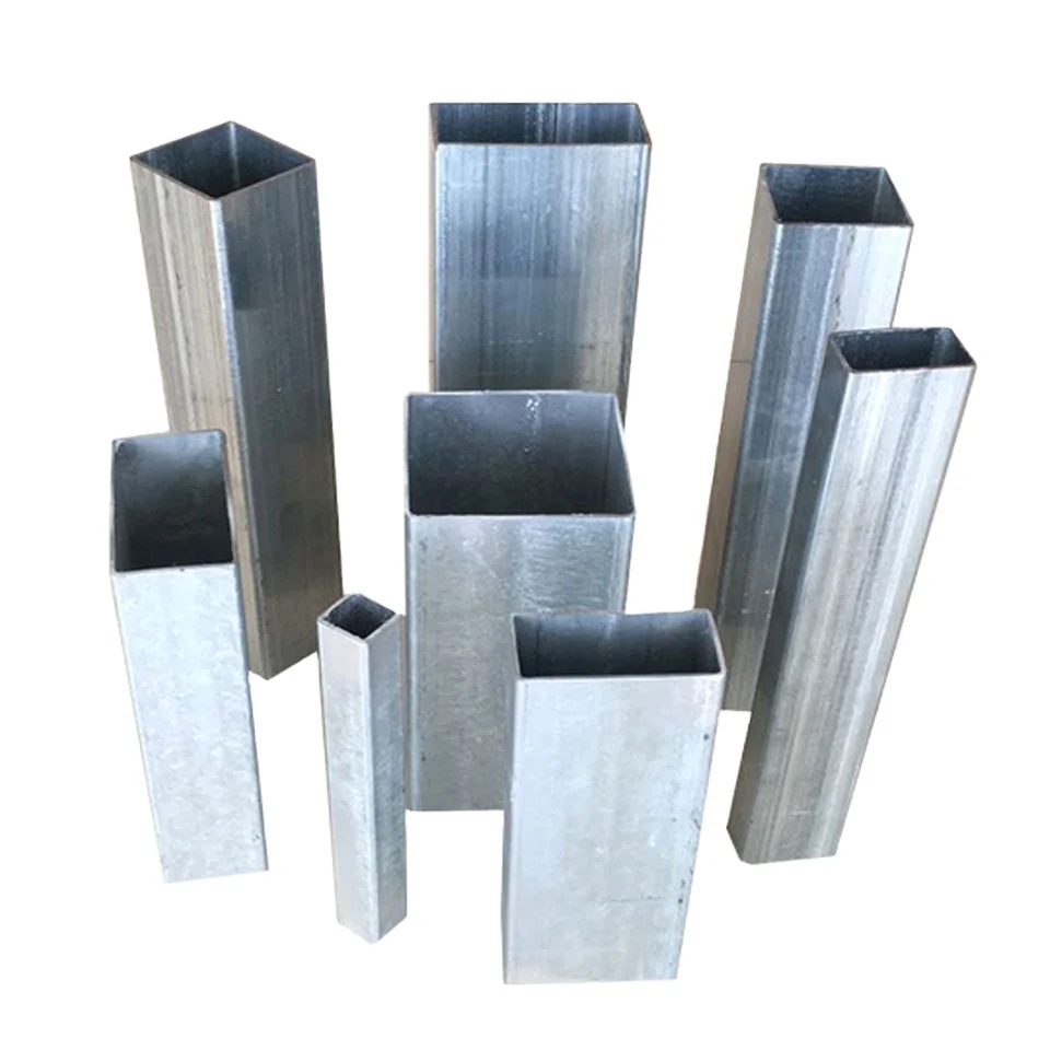 Factory Wholesale Carbon Steel Hot Dip Galvanized Coating Square Rectangular Tube tubo de laton MS Gi Hollow Section Steel Pipe