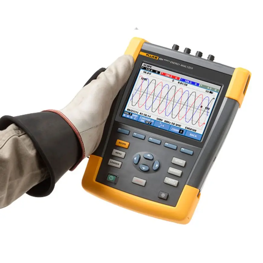 600 V CAT IV/1000 V CAT III rated Li-ion battery pack Fluke 434 II Three-Phase Power Quality and Energy Analyzers