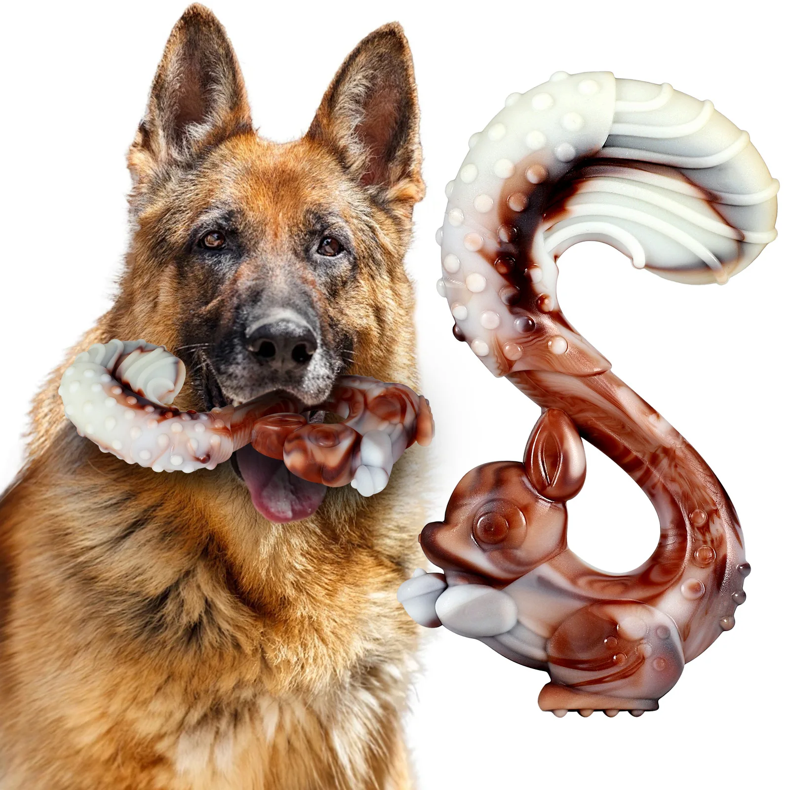 2024  New Pet Toys custom luxury Crab, cactus, squirrel, rabbit shape dog toys Nylon dog chew toys for aggressive chewers