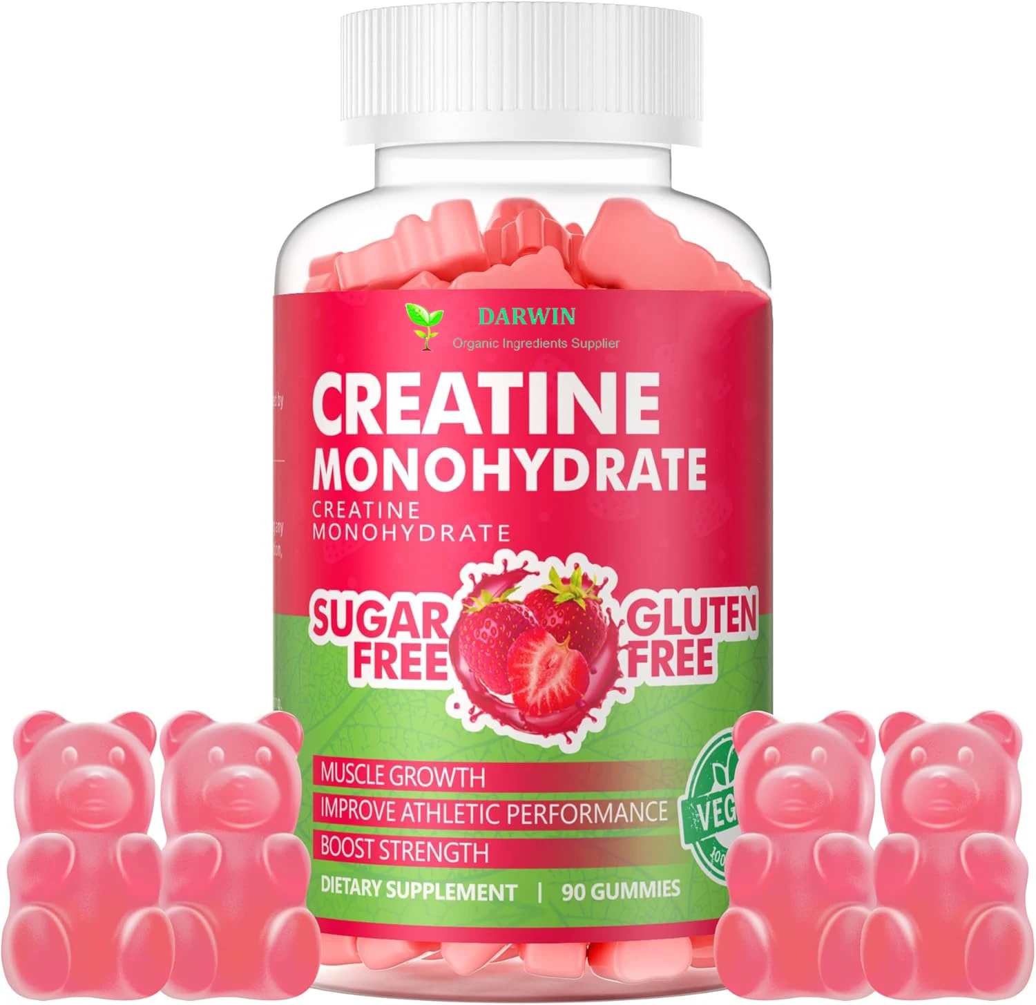Darwin OEM Private label Creatine Monohydrate Gummies 5000mg Chewables Creatine Monohydrate Energy Boost