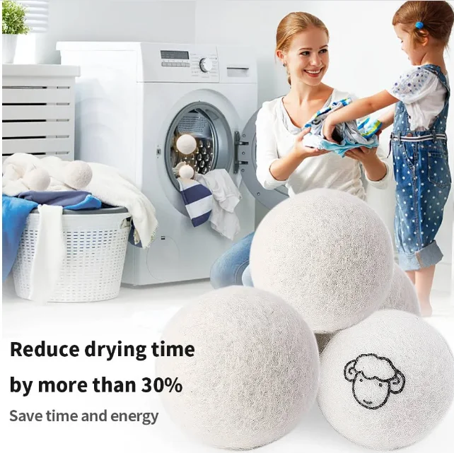 7cm Organic Wool Dryer Balls for Laundry Washing Top Selling Products 2024 New Trending In USA Compostable dryer balls pack of 6