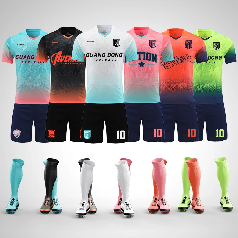 Uniformes De Soccer Custom Name Football Team Jersey Design Models Full Set  Sublimation Soccer Uniform