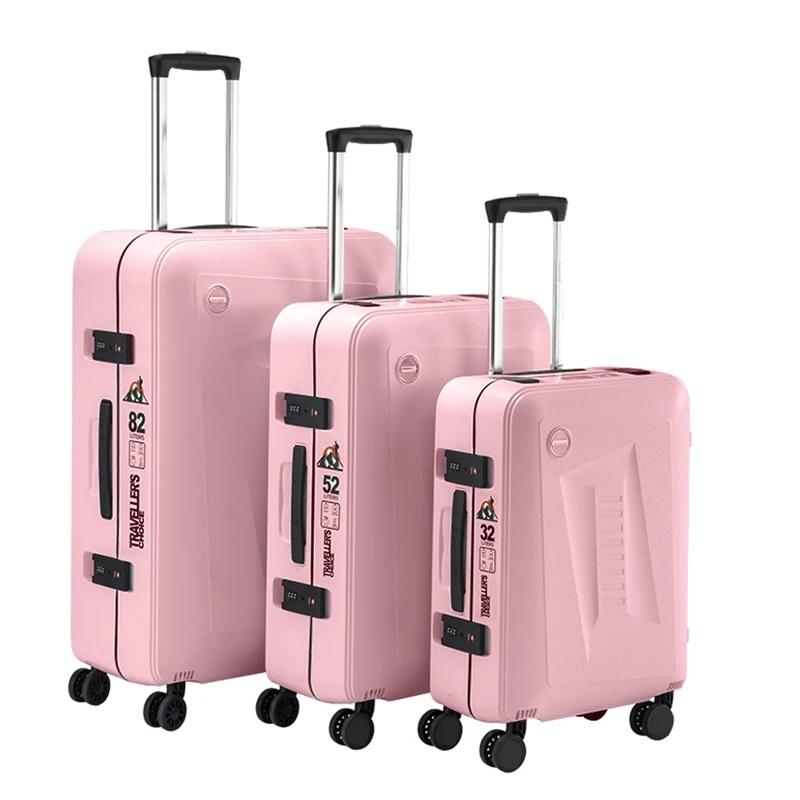PP 20 24 28 inch travelling bags 3 PCS high quality trolley luggage sets with spinner wheels popular style baggage for long trip