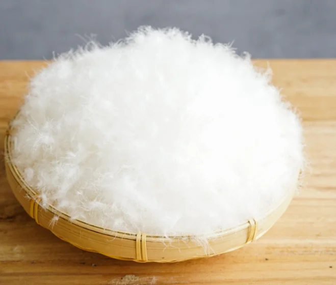 Wholesale High Quality European Standard Down Jacket Filling Material 70% Washed White Duck Down