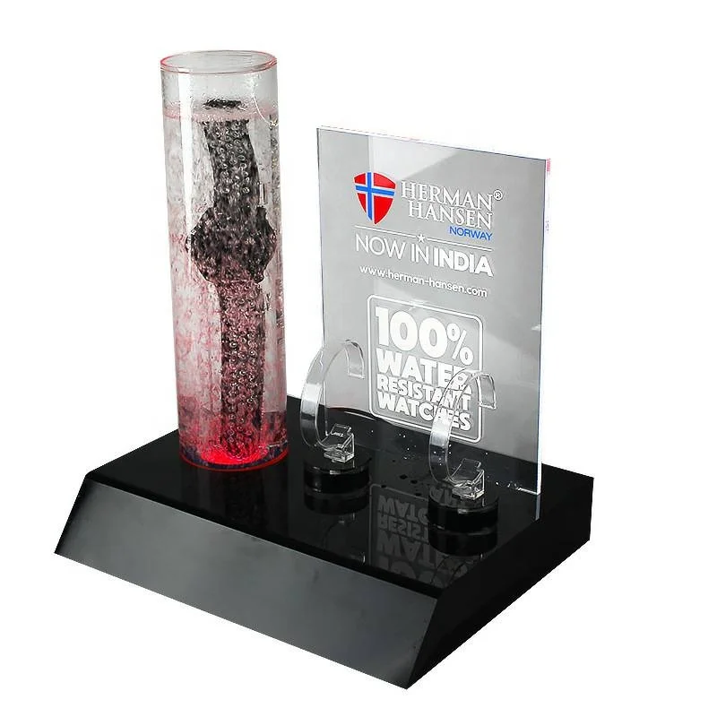 Retail Accessories for Displaying Watch Clear Transparent Acrylic Watch Display Base Stand Holder
