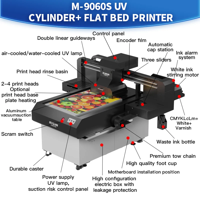High durability and stability 6090/9060 UV Printer 20 years of production experience precision 5 years does not decline acrylic