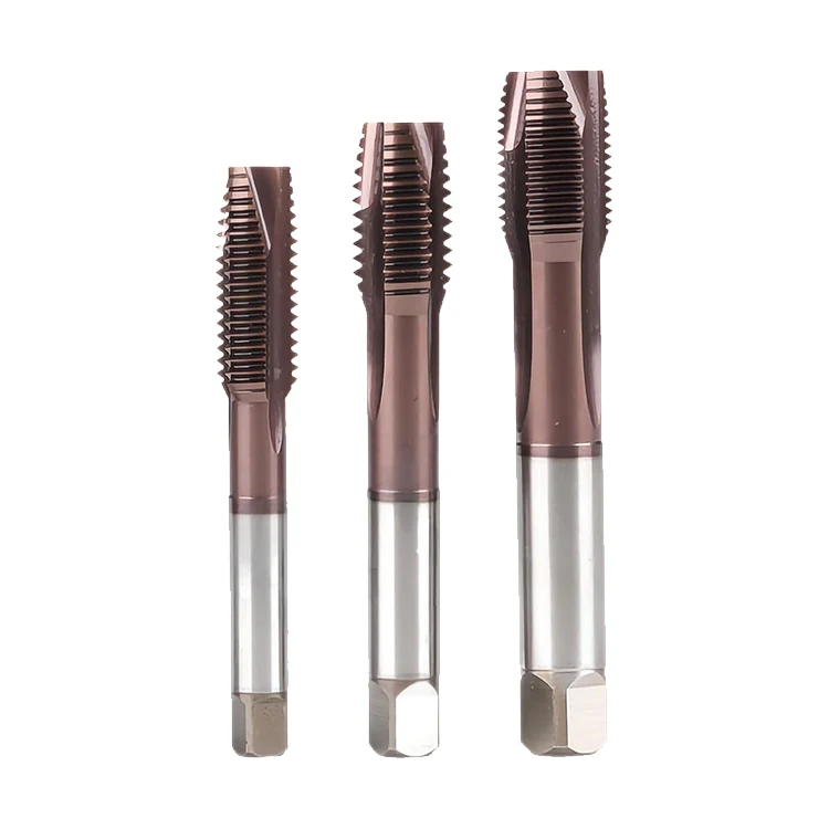 JIS-POT YC-200 Coating HSS Tap Machine Spiral Point Straight Fluted Screw Thread For Nonferrous Metals