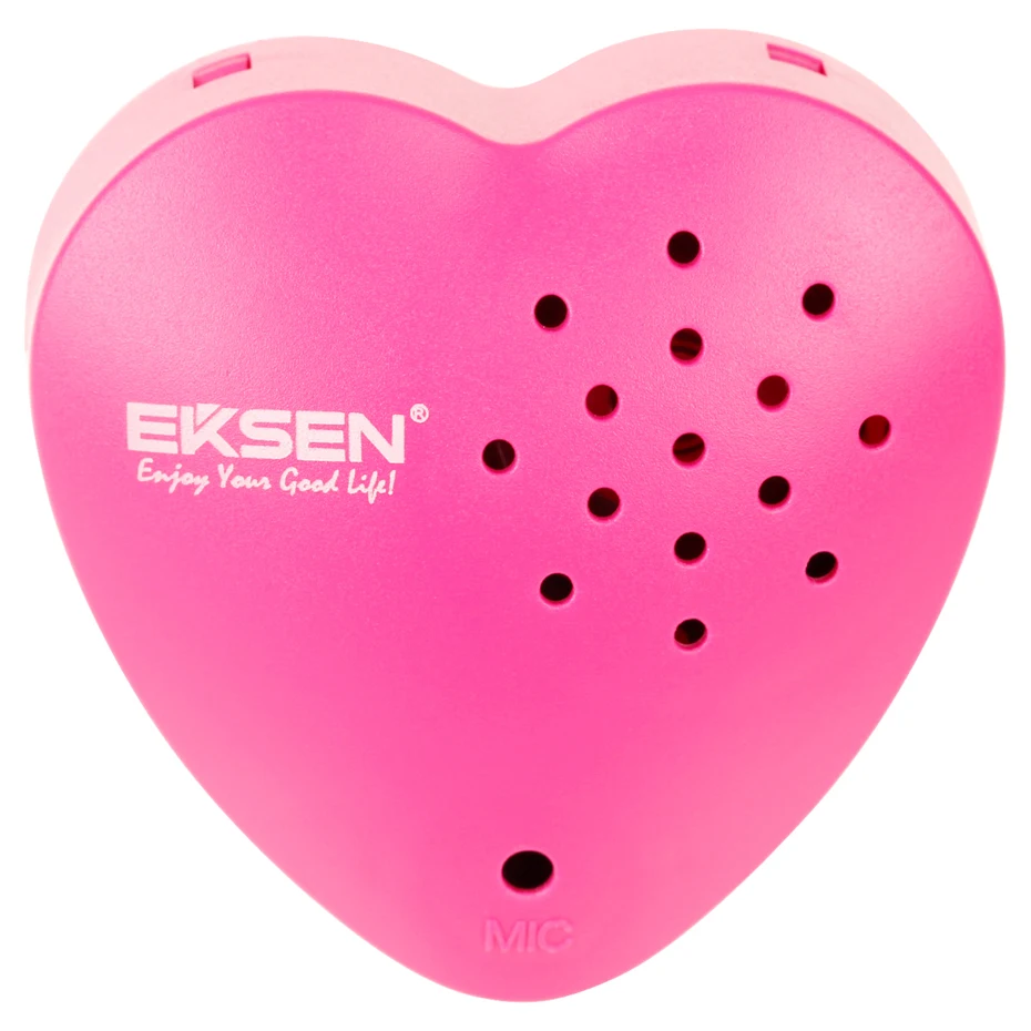 Heart Voice Recorder Box Mini Heart Shaped Recorder Programmable Sound Button Recording In 30 Seconds for Plush Toy Doll