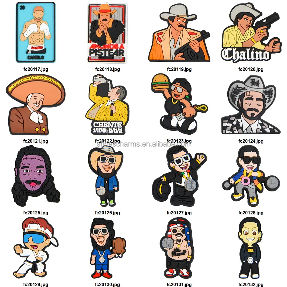 Shoe Accessories Wholesale Charm Custom Shoes Home Laces Holder Shoelace Products Pvc Mexican clog Charms From Mexico