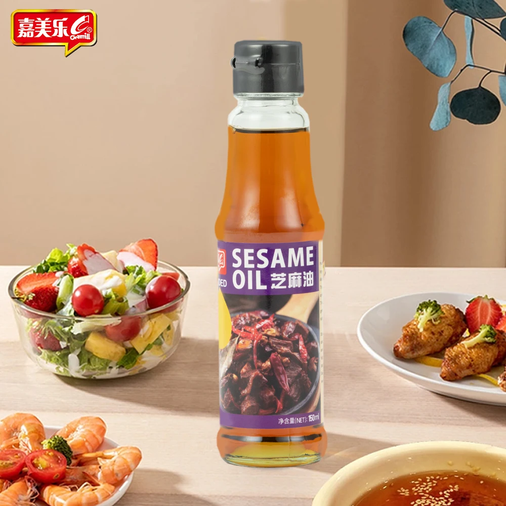 Camill Brands 150ml Organic Vegetarian Sesame Seeds Oil Bulk Sale Customized Healthy Vegetable Cooking Plant Soyabean Sesame Oil