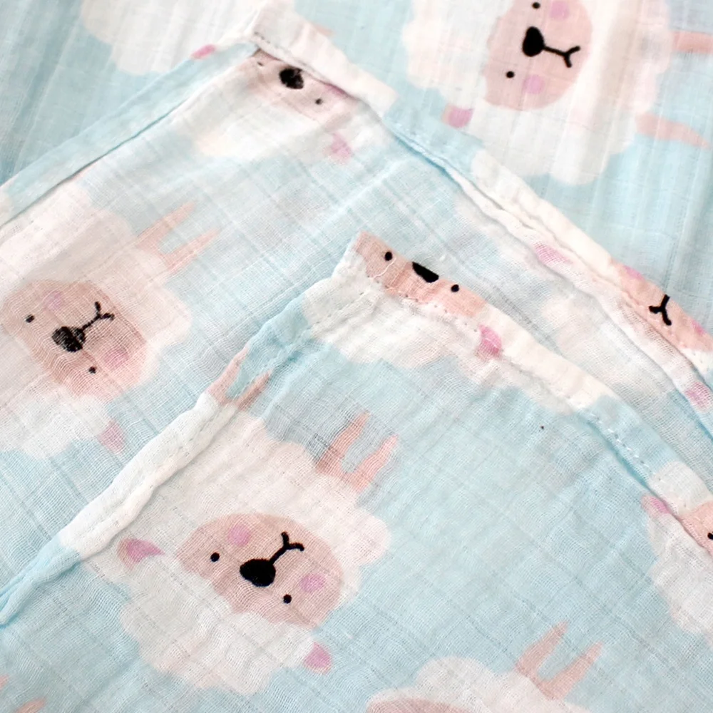 Muslin squares super absorbent cotton weave baby muslin swaddle blanket 100% cotton muslin baby blanket