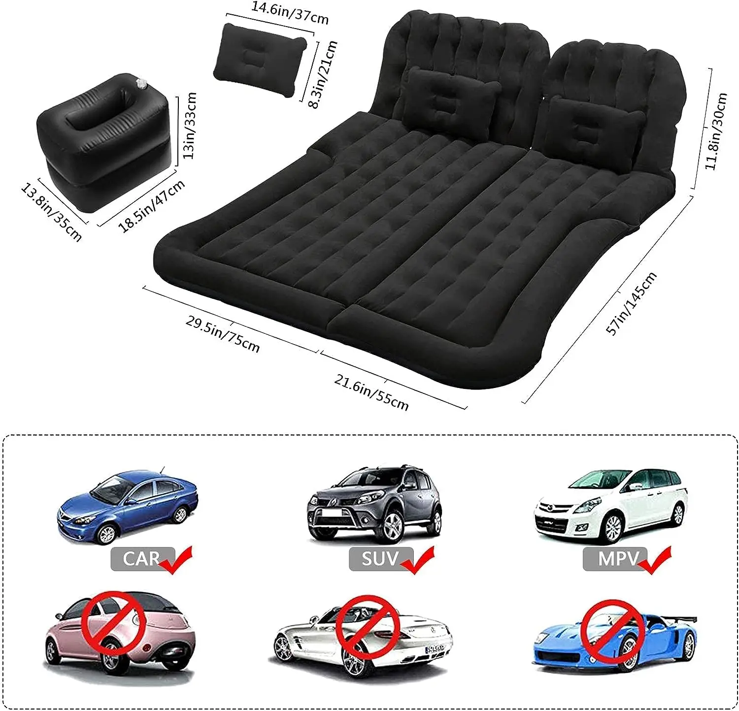 Self-Inflating Car Mattress Inflatable Sleeping Bag Sofa Air Bed Car Inflatable Mattress