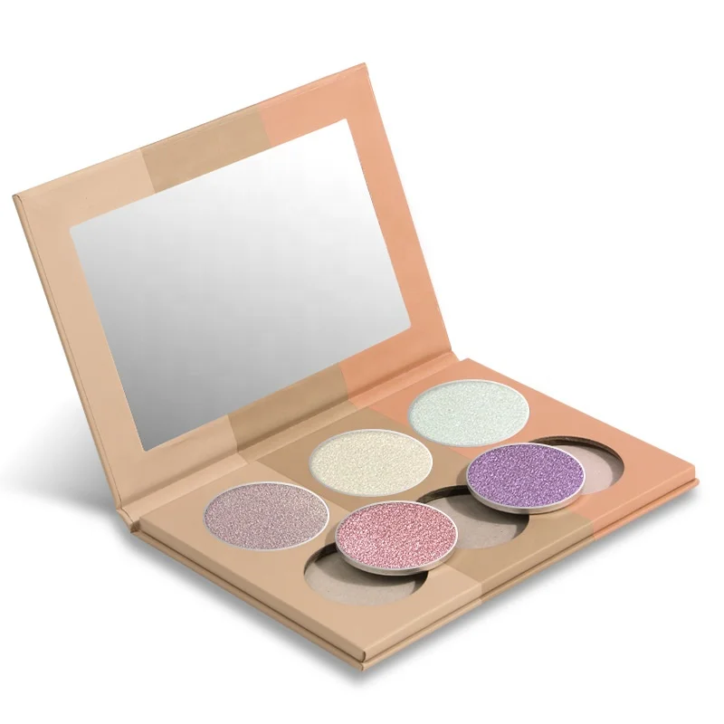 Makeup Princess Custom DIY Highlighter Blush Palette No Logo rubor resaltador Contour Blush Highlighter For Makeup