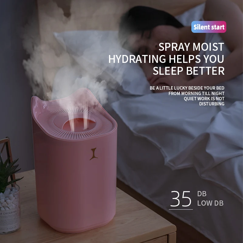 New 3.3L double nozzle humidifier usb large capacity home silent bedroom office air humidifier