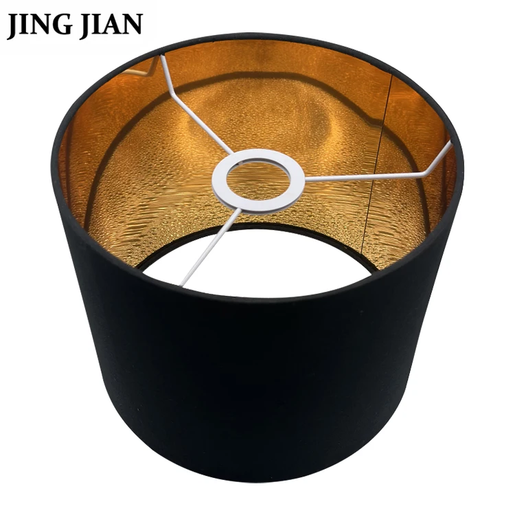 Modern Decorative TC PET Pendant Light Handmade Cotton Fabric Hanging Drum Lampshade For Living Room Bedroom