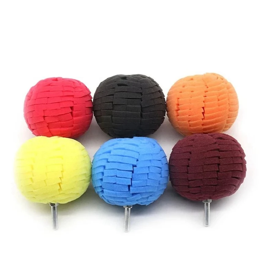 Automotive Car Accessories Motorcycle Washer Care Buffing Ball Finishing Pad Car Polishing Waxing Sponge Auto Detailing