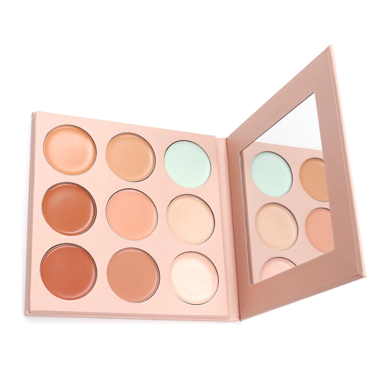 9 Color Face Contouring Highlighter Beauty Cosmetics Makeup Professional Base Foundation Cream Concealer Palette