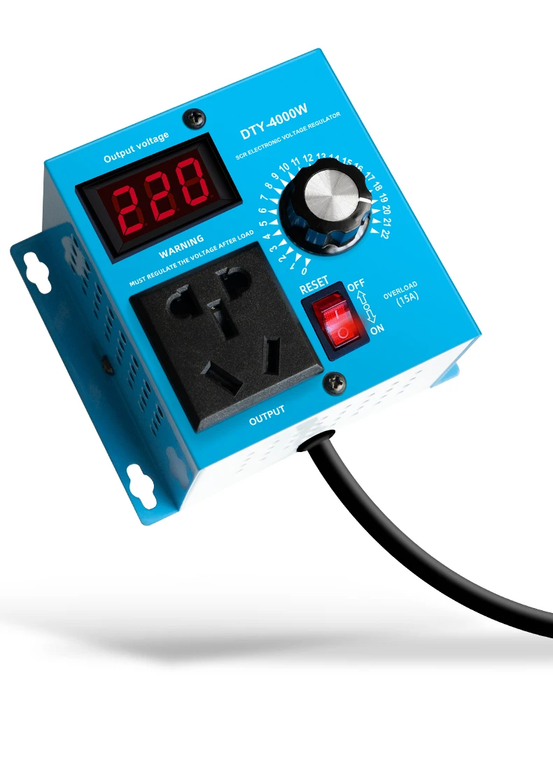 single phase SCR electronic adjustable Voltage Regulator DTY-4000W