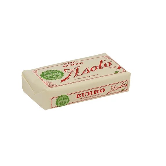 Zarpellon Brand 23C378F 250 Gram White And Ivory Color Custom Logo And Size Food Grade Butter Block