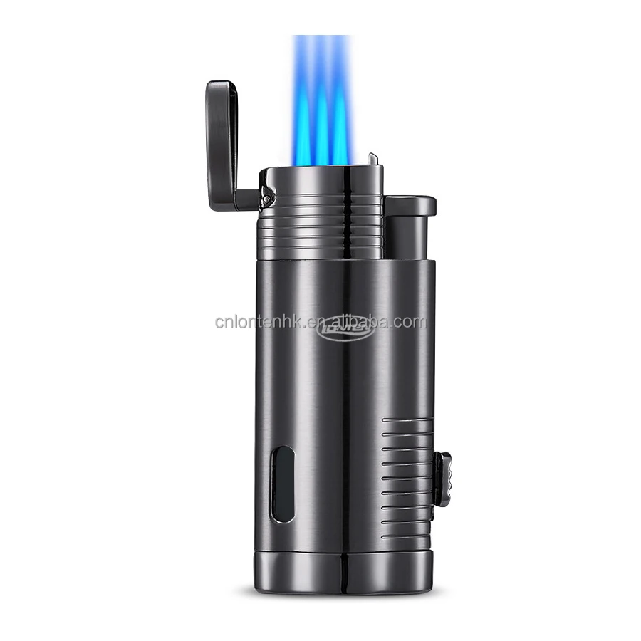 Online Hot Sell Luxury Blue Flame Torch Lighter Metal Jet Flame Cigar lighters