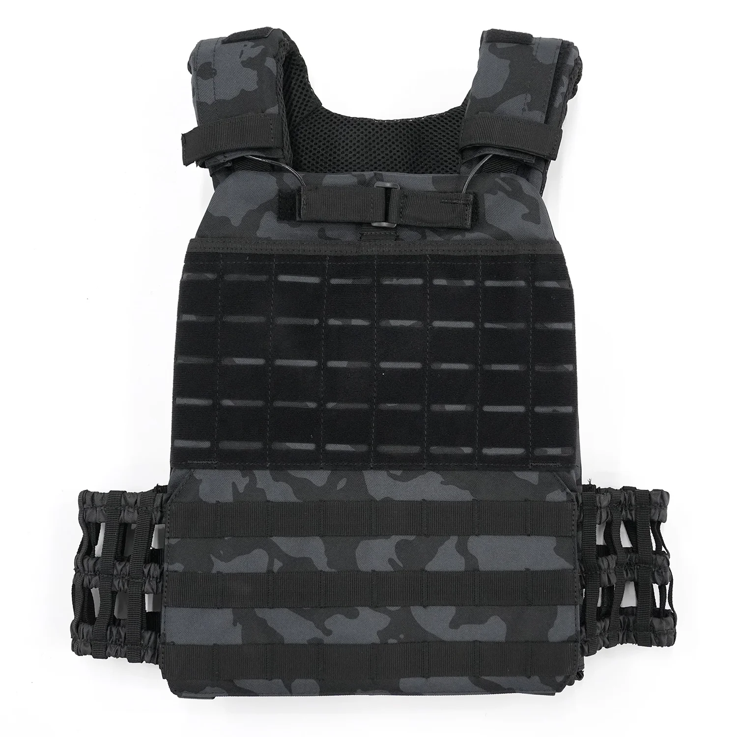 Black Adjustable Running Fitness Workout Tactical  Weight Vest for men  Gym Unisex Training steel plate Oxford 600D