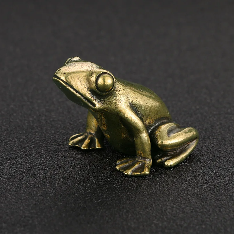 Antique copper made old frog bronze ornaments toad decoration brass cast ornament