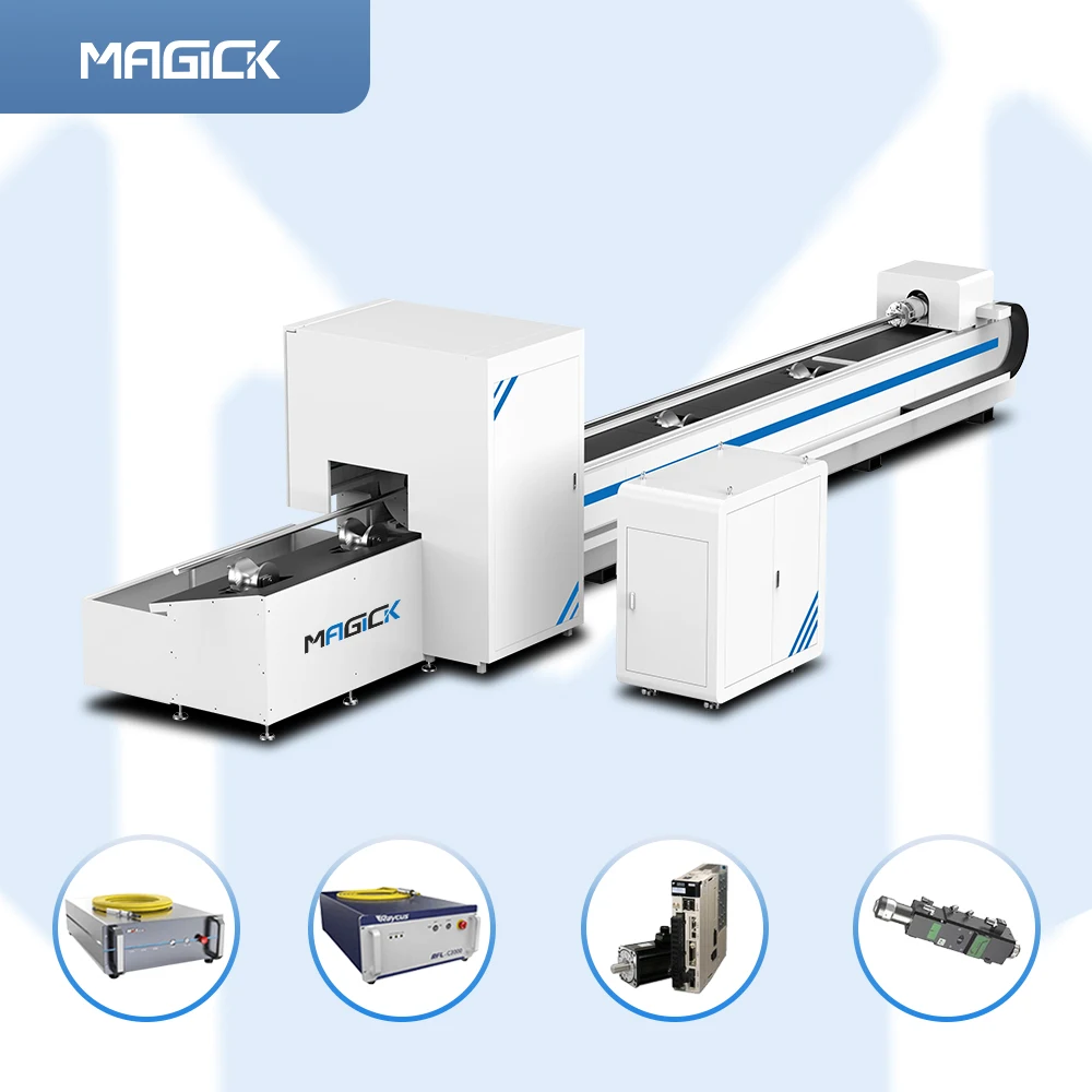 MKLASER Maquina de corte por laser de fibra de tubo de 15000w Maquina de corte por laser de fibra de tubo de metal