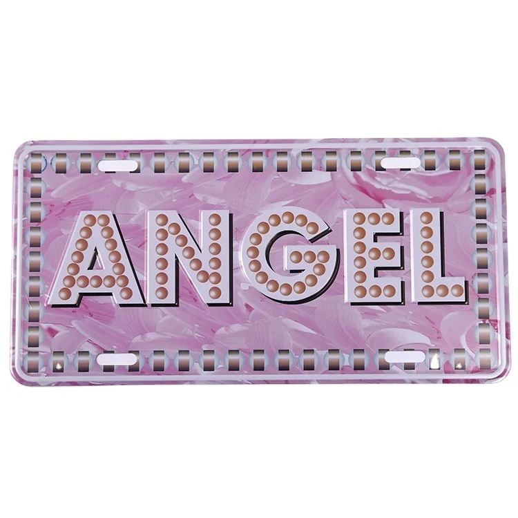 Высококачественный синий номерной знак Alphanum с индивидуальной печатью