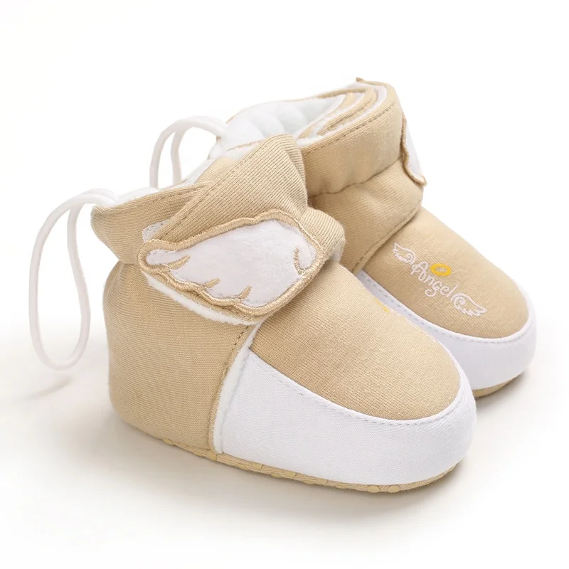 Wholesale kids Hot selling infant footwear OEM baby soft wing shoe cotton sock shoes boots