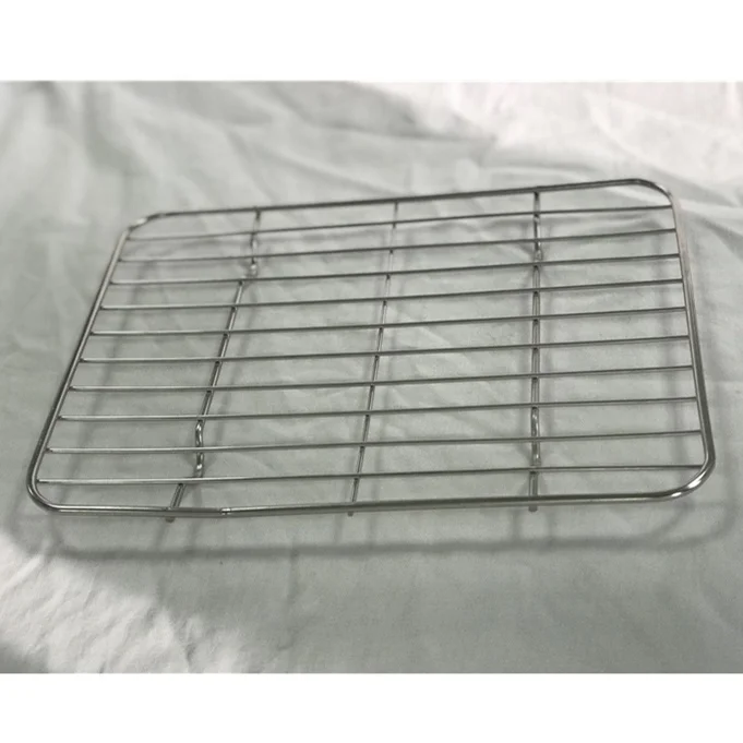 High quality stainless steel 304 food tray plate square serving tray with wire cooling shelf for hotel restaurant