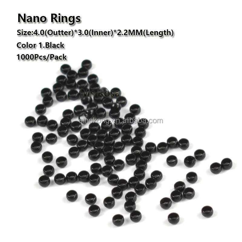 Wholesale Copper Nano Ring 2.5mm,2.9mm,4.0mm Nano Beads Link Tube Hair Accessories