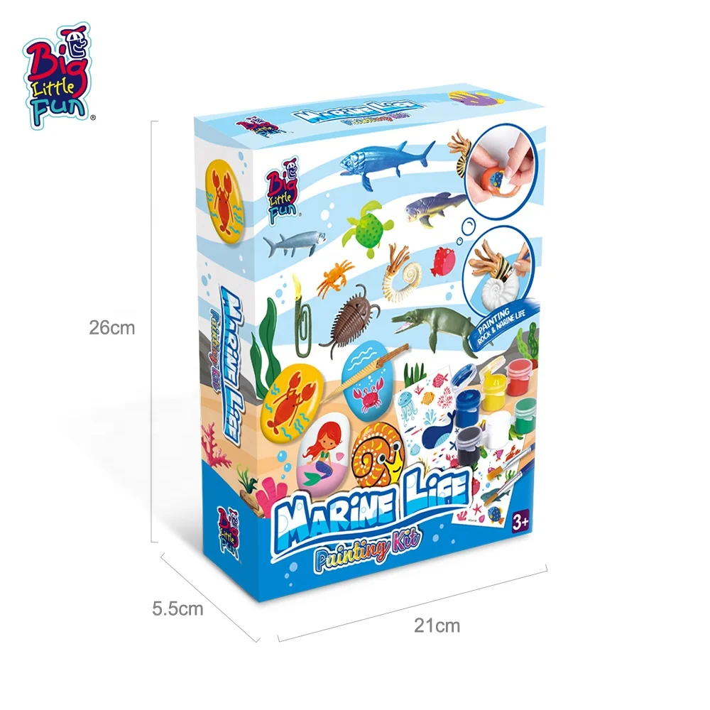 2024 new Product Creative Product Art Craft  Handmade Diy Toy Kid  Stone Drawing Set  Animal Paintings With Tattoo Sticker