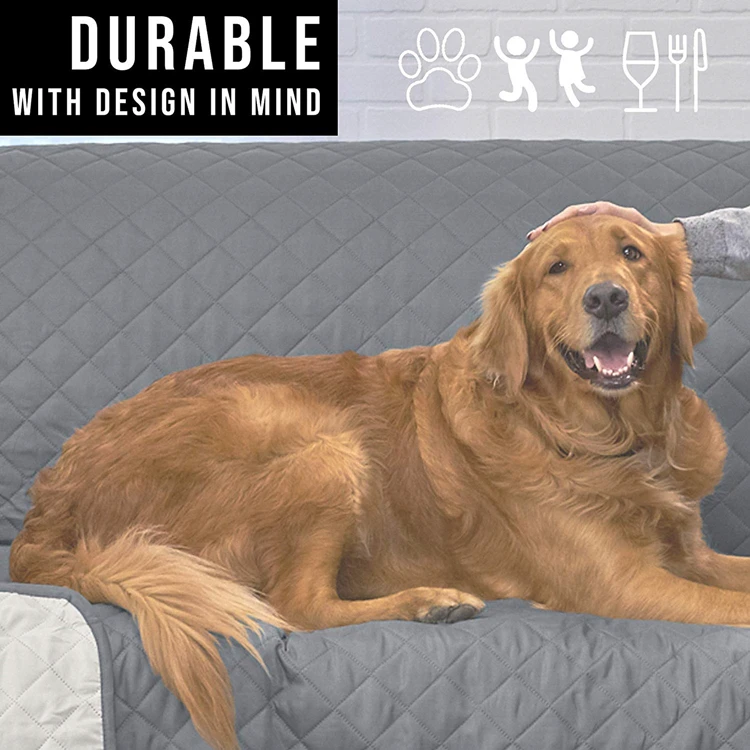 Polyester Removable Couch Protector Waterproof Quilted Slipcover Pet Sofa Cover
