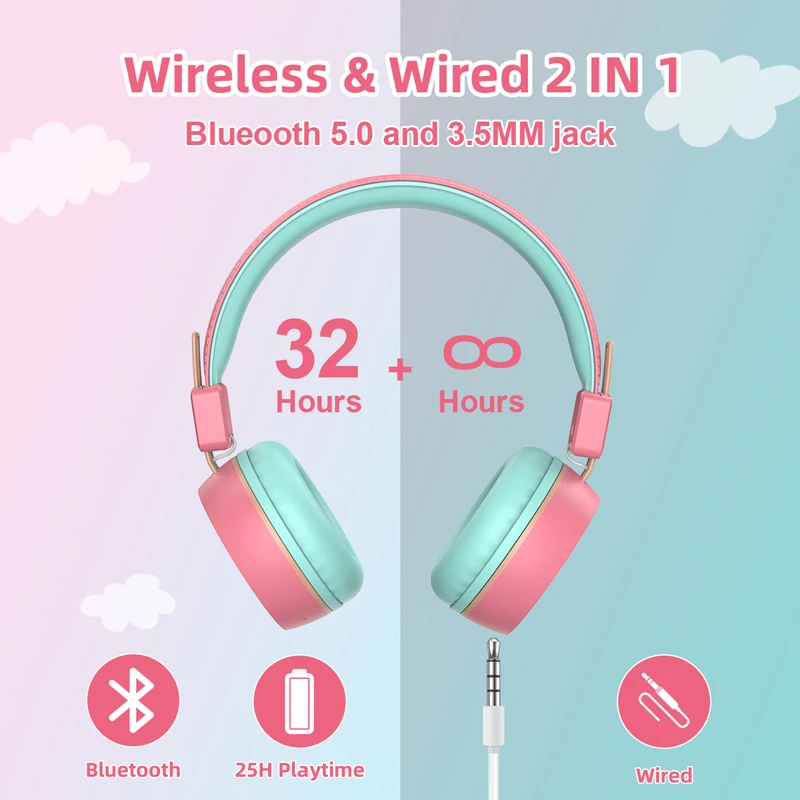 Оптовая продажа новые детские наушники Bee с шумоподавлением Детские Bluetooth-наушники игровая гарнитура