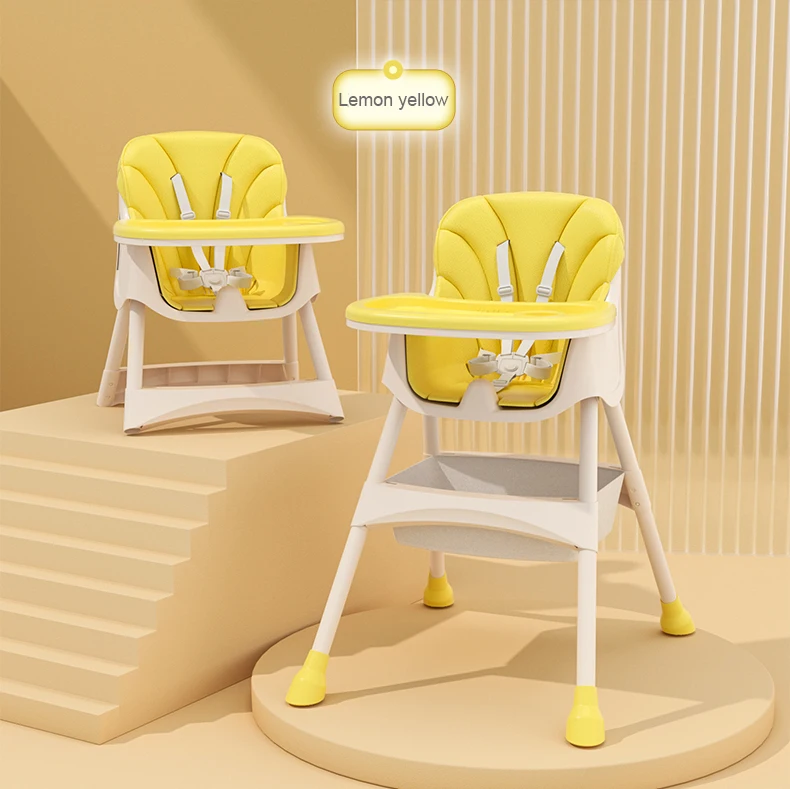 
2021 New design multifunctional foldable adjustable portable high chair feeding seat baby 4 in 1 high chair 